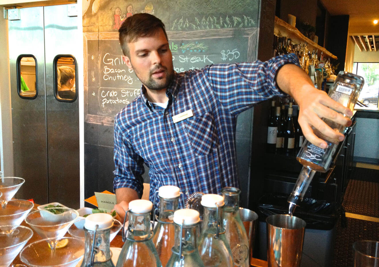 Bartender Mixing Drinks
