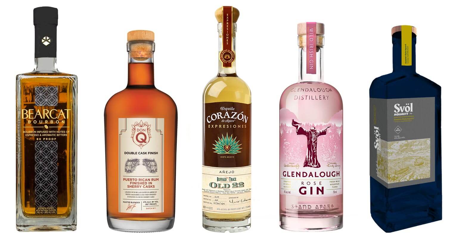 The Best New Spirit Releases From July 2019, bottles on white, featured image