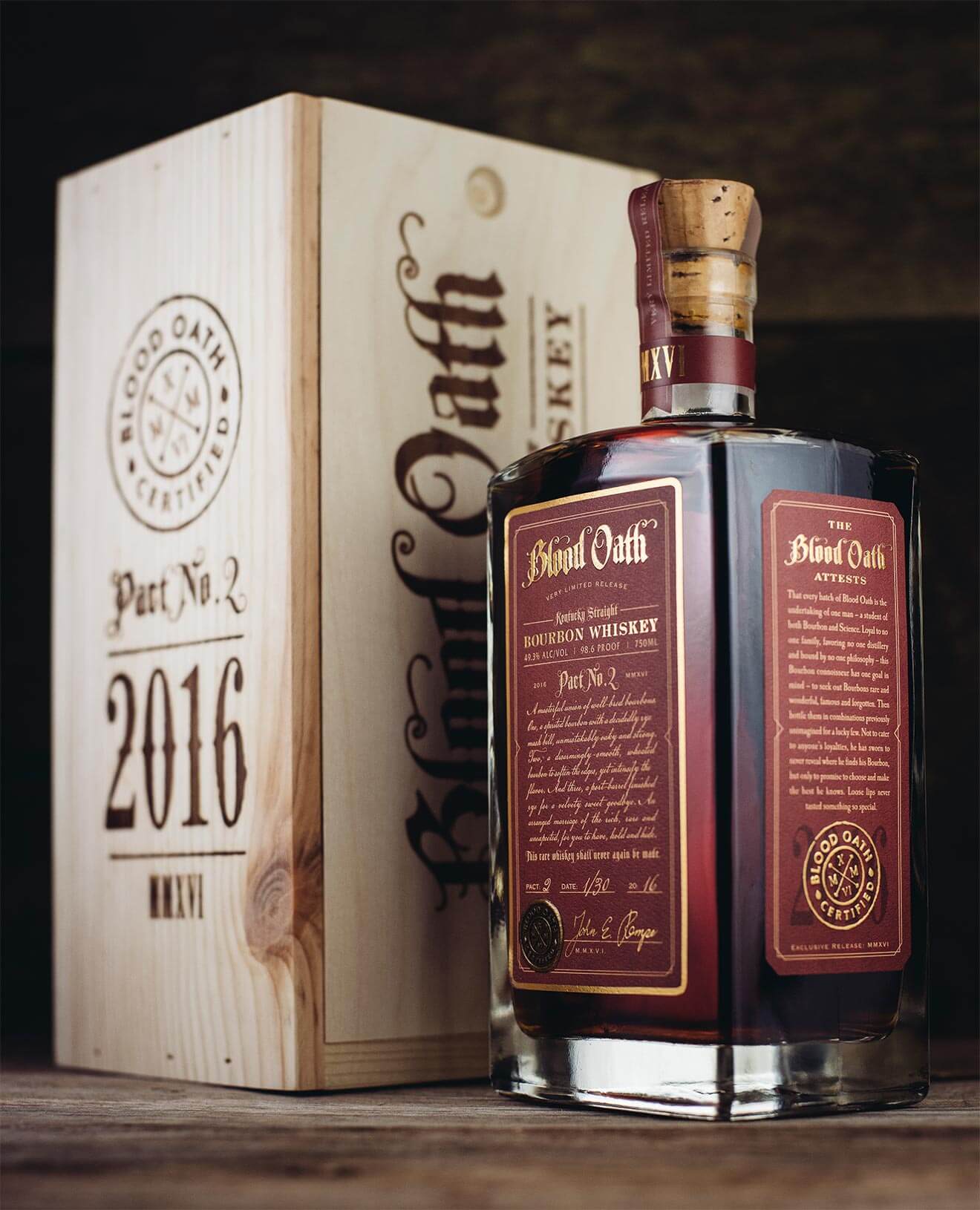 Blood Oath Pact No. 2, Bottle and Packaging, featured brands