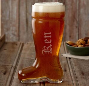 boot beer glass