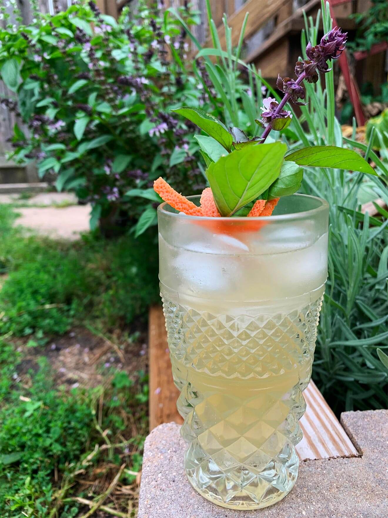 Summer Breeze cocktail with tropical garnish