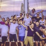 Bulldog Modern Gin & Tonic Competition Recap, group shot with sunset on boat