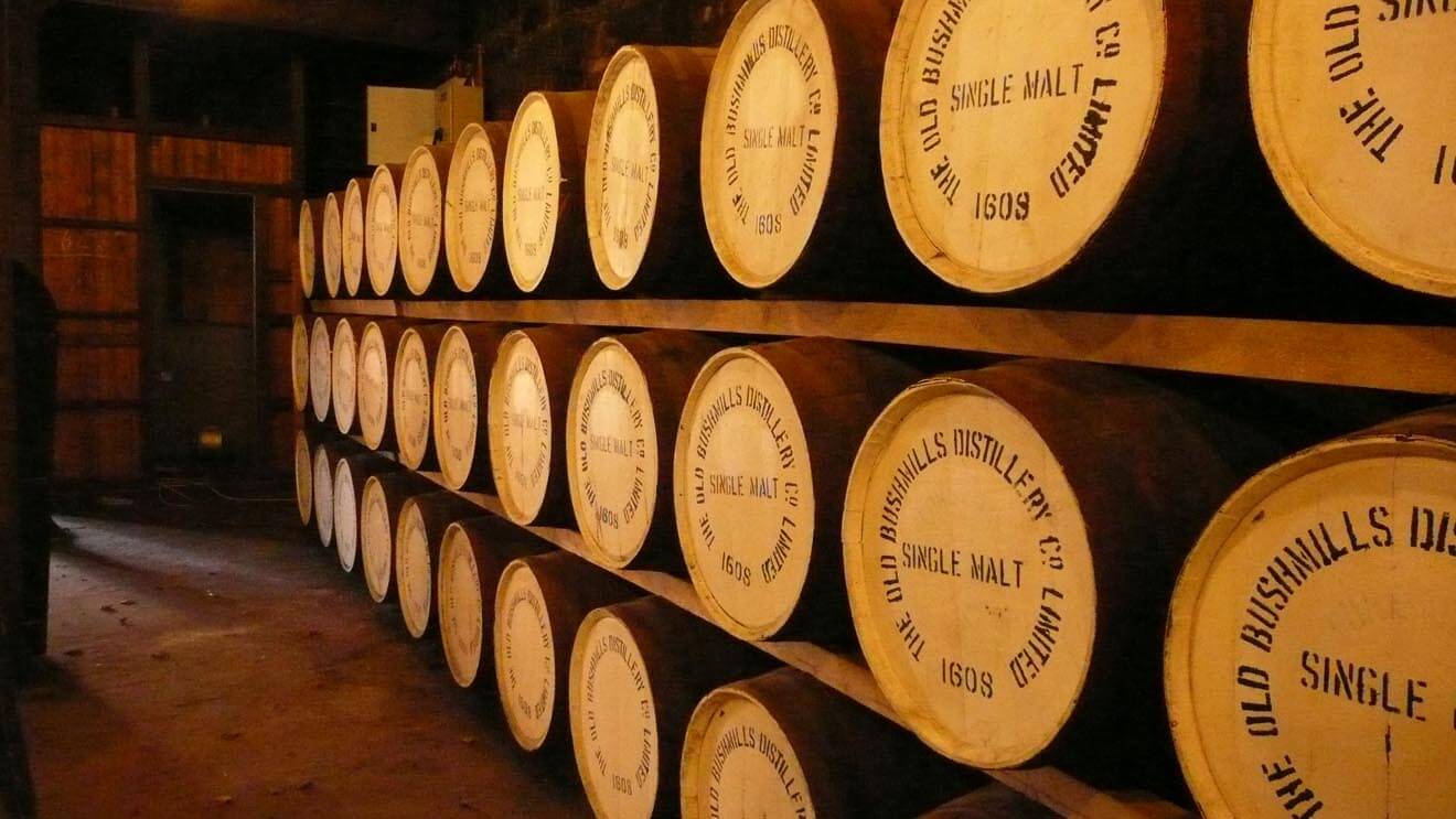 Barrels at Bushmills Warehouse