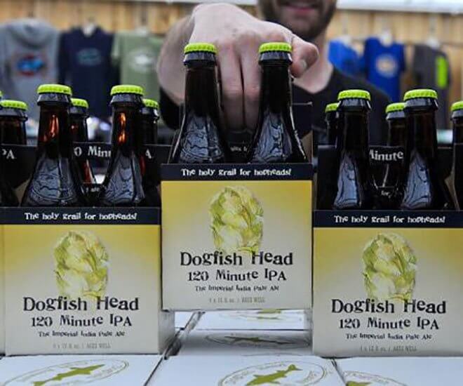 Dogfish Head Brewing 120 Minute IPA, 4 packs of bottles