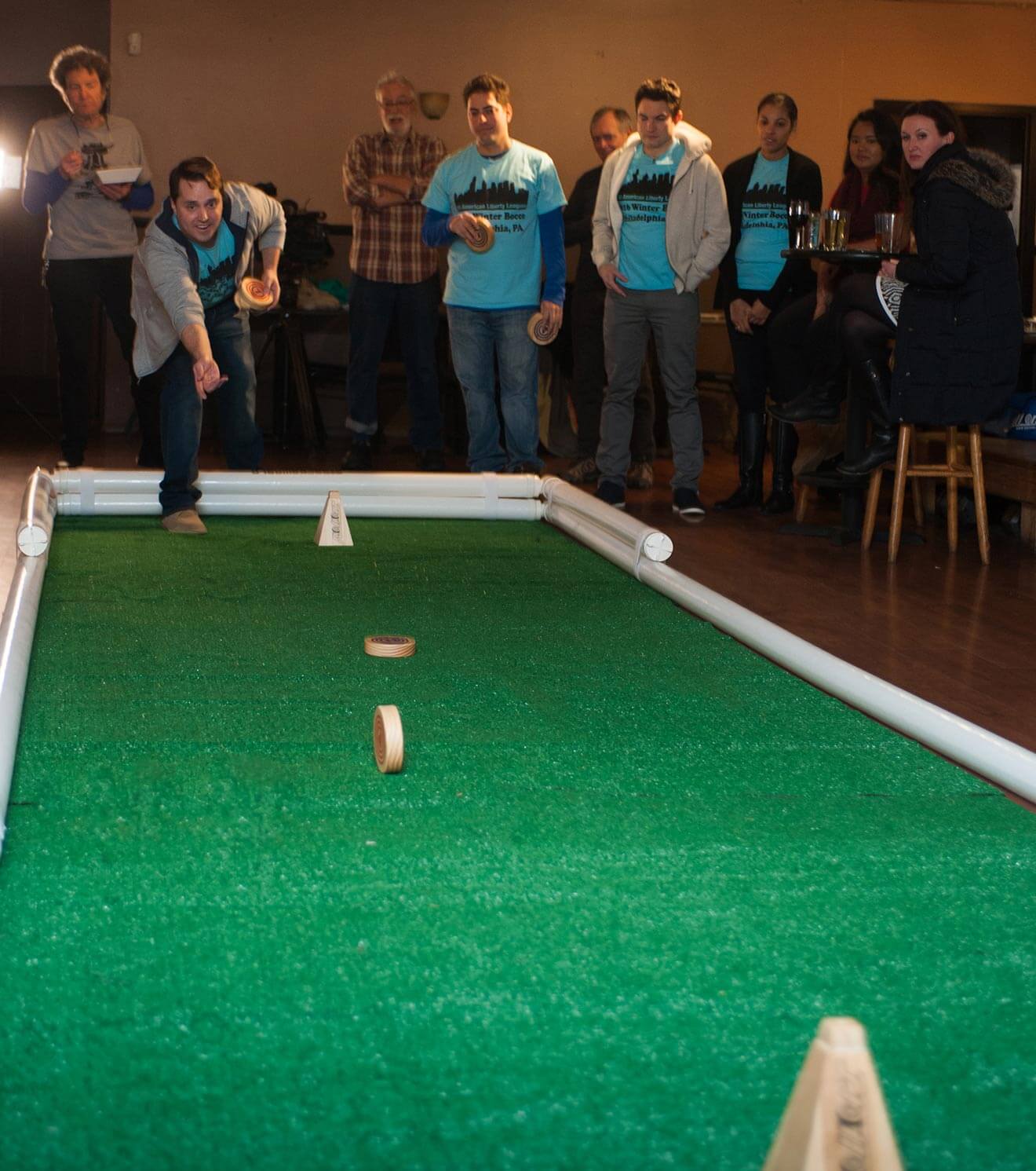 Friends Enjoying a Game of Rollors