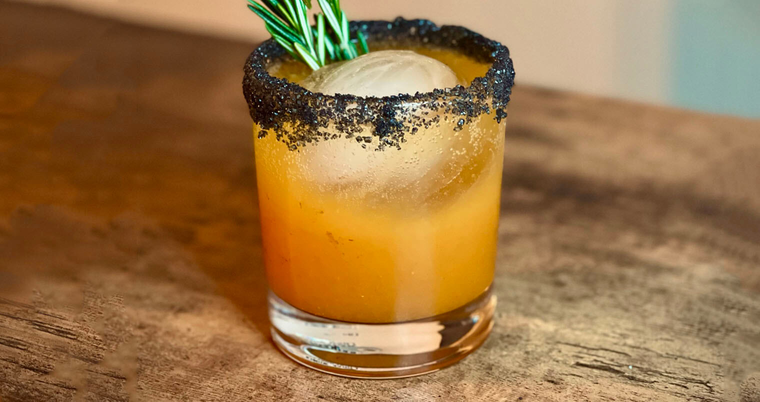 “Goblet of Fire”, cocktail with garnish, featured image