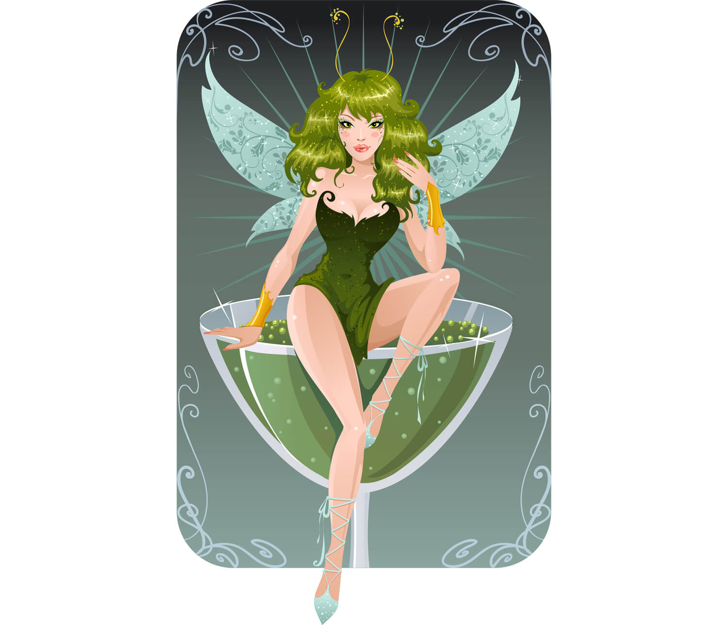 "The Green Fairy" Image Associated with Absinthe