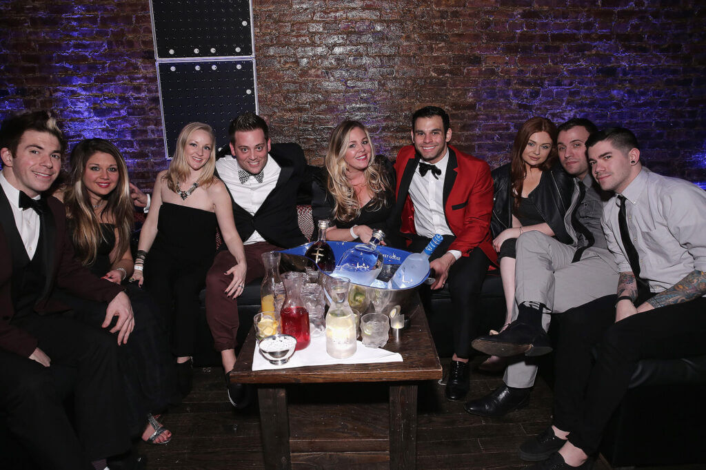 Joe Ragosta, Anthony Mingoia, Marc Kantor, Rob Felicetti, and Corey DeVincenzo of Patent Pending attend the GREY GOOSE and Stadiumred New York VIP Grammy Awards Party on February 8, 2015 in New York City