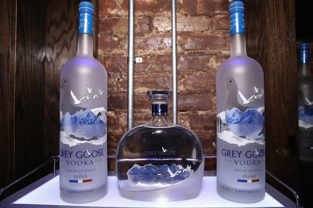 Grey Goose on display at the GREY GOOSE and Stadiumred New York VIP Grammy Awards Party on February 8, 2015 in New York City