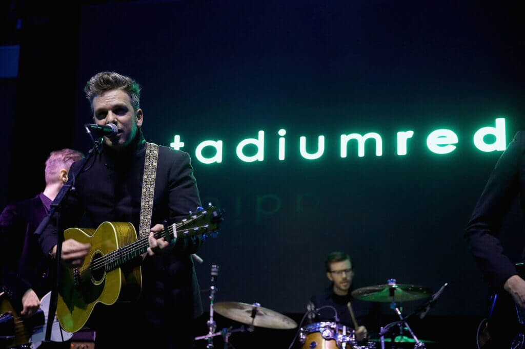 Greg Holden performs on stage at the GREY GOOSE and Stadiumred New York VIP Grammy Awards Party on February 8, 2015 in New York City