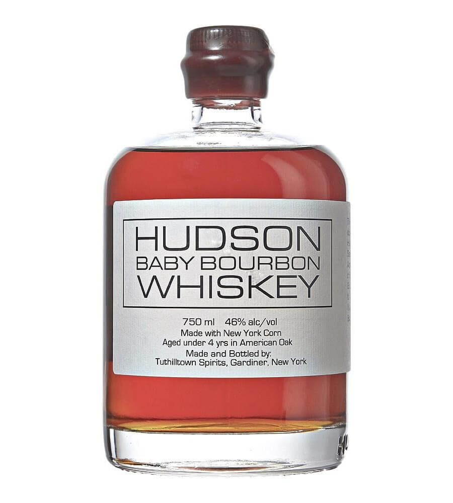 Hudson Whiskey Baby Bourbon, bottle on white