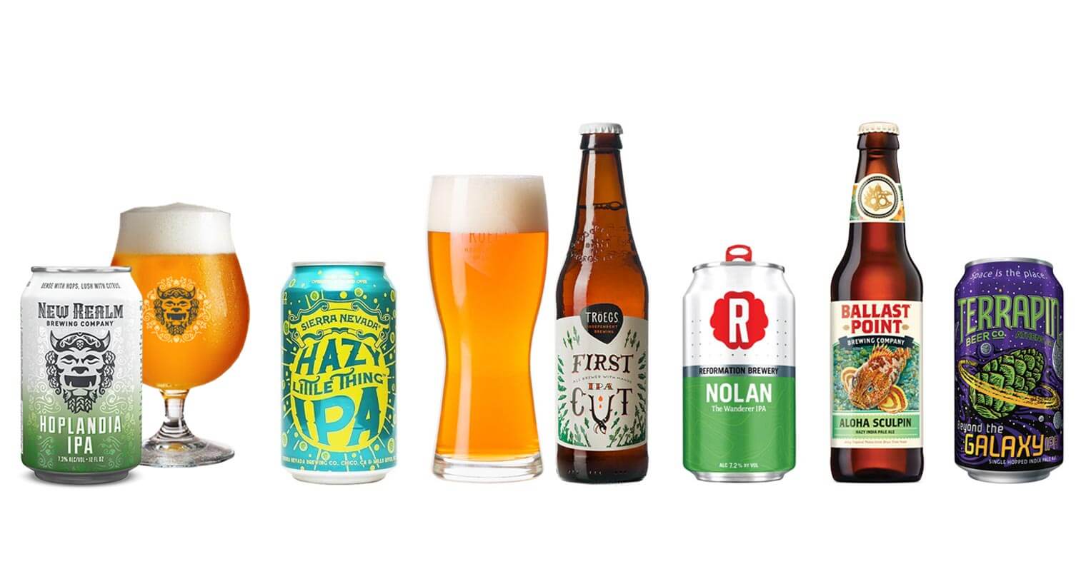 IPAs to try Now, bottles on white, featured image