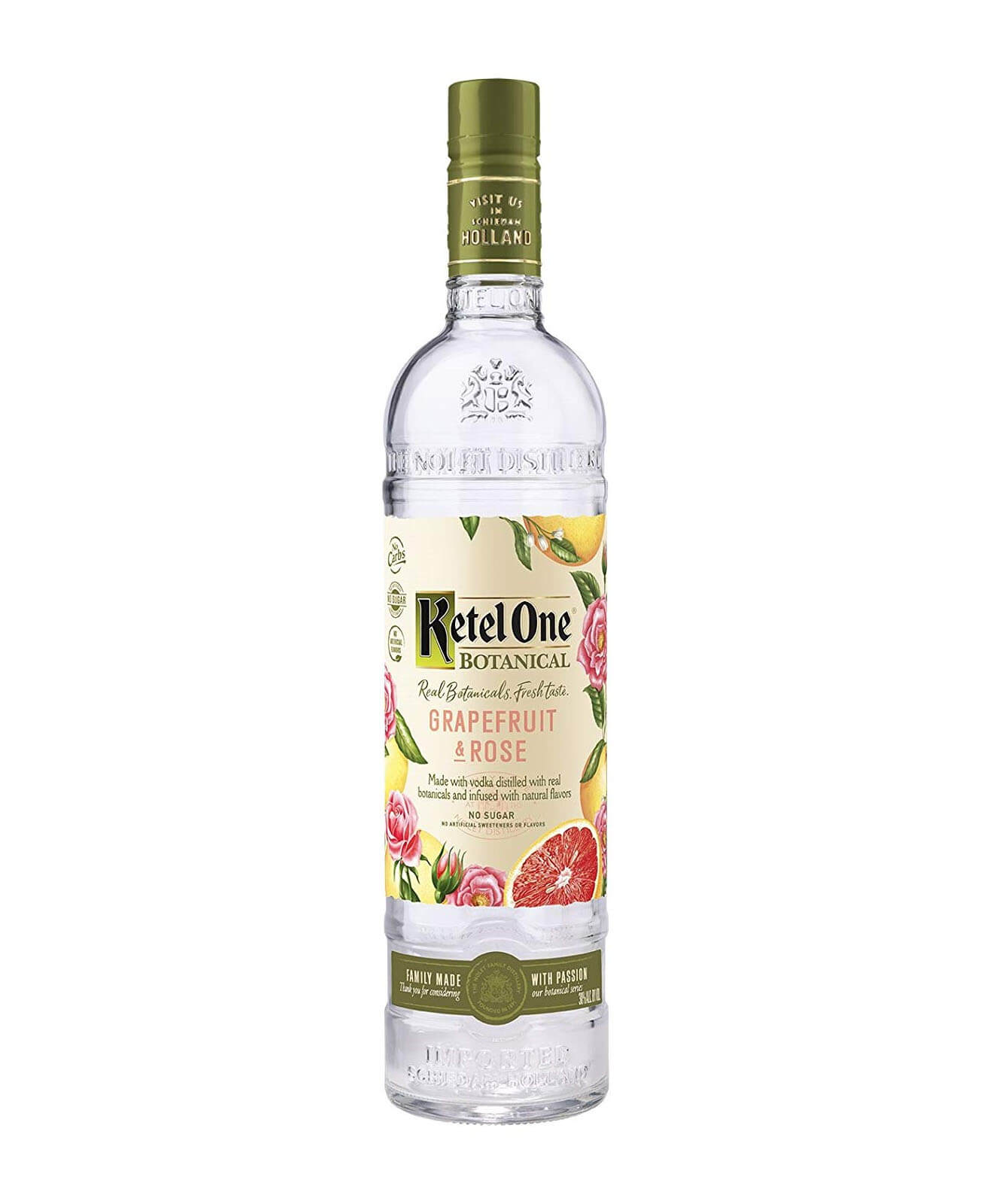 Ketel One Grapefruit & Rose, bottle on white