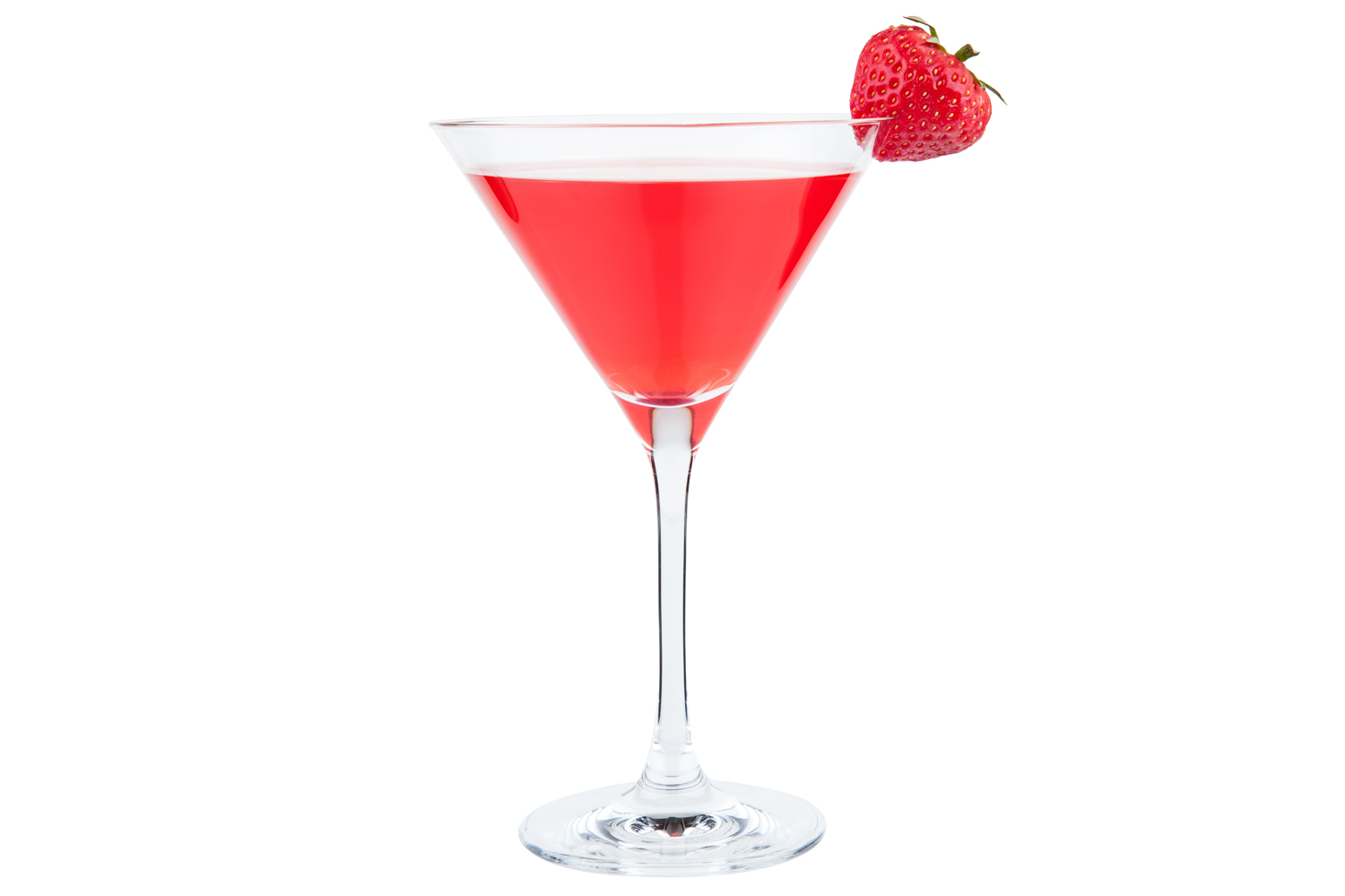 Martini with Strawberry Garnish