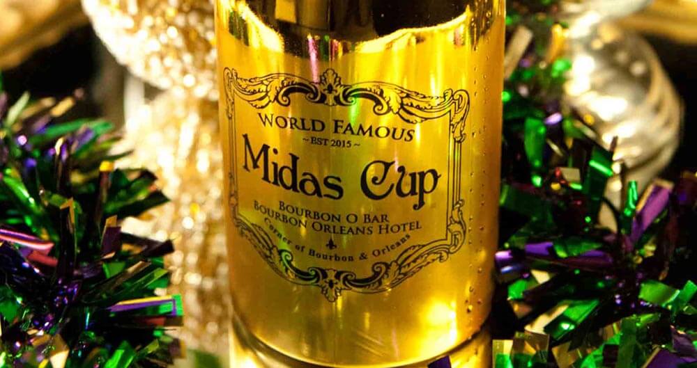midas cup champagne bottle