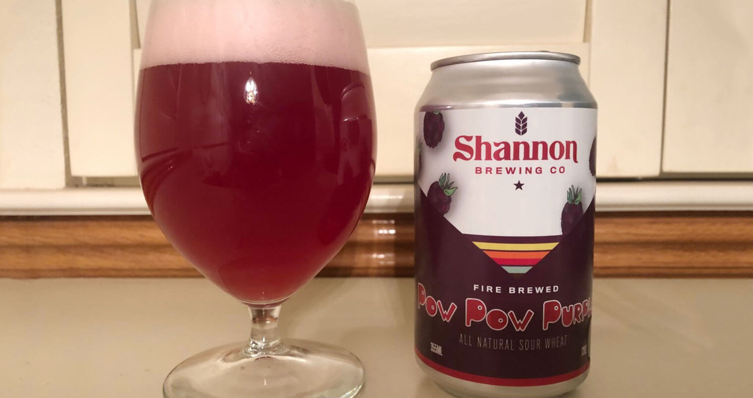 Shannon Brewing Company Pow Pow Purple, new brew review 2019, featured image
