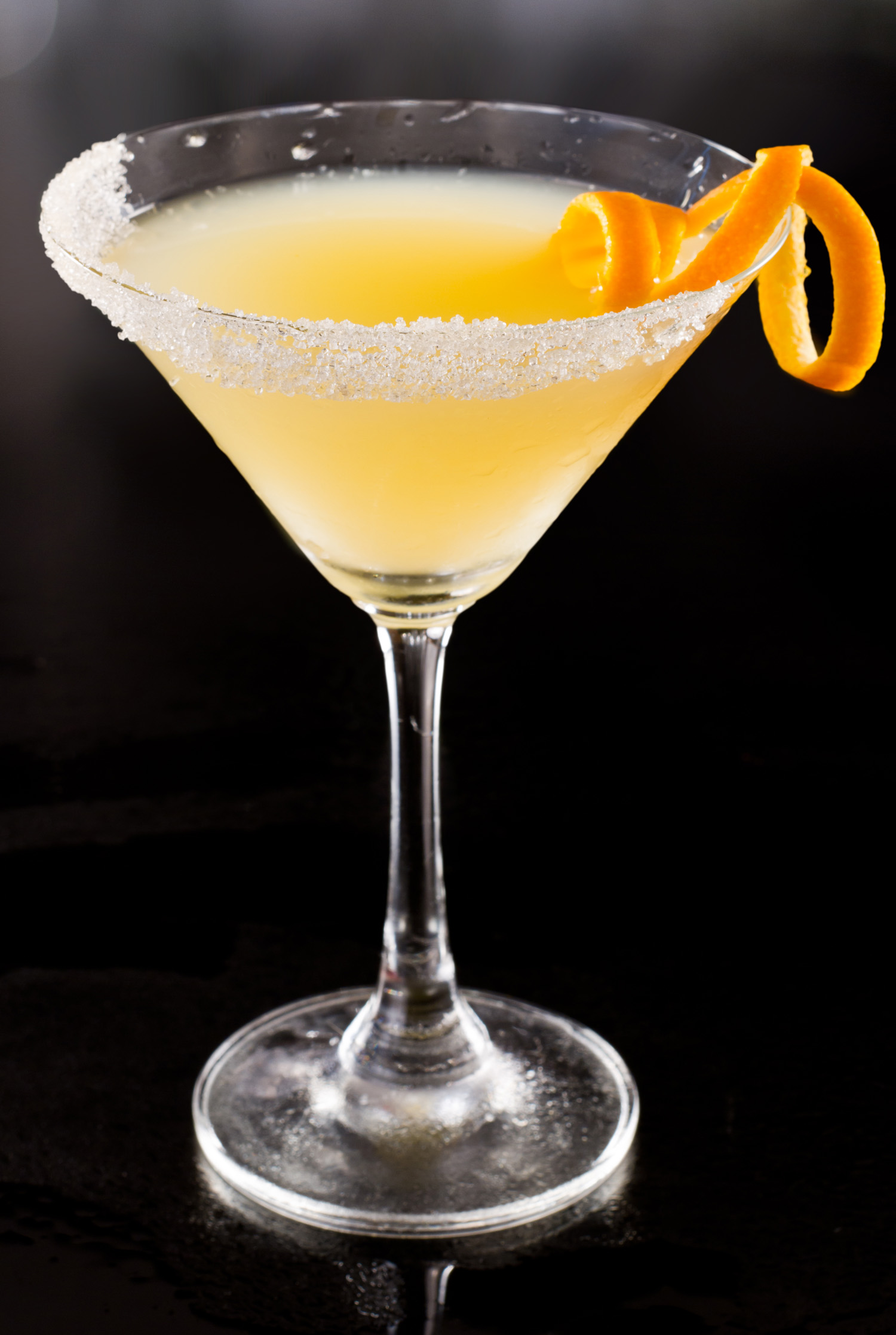 Orange Martini with Sugar Rim
