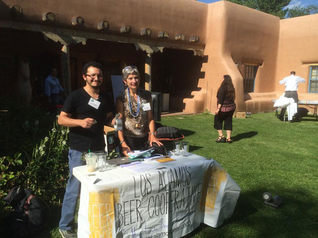 President and a former board member at a MIX crowdfunding event in Santa Fe
