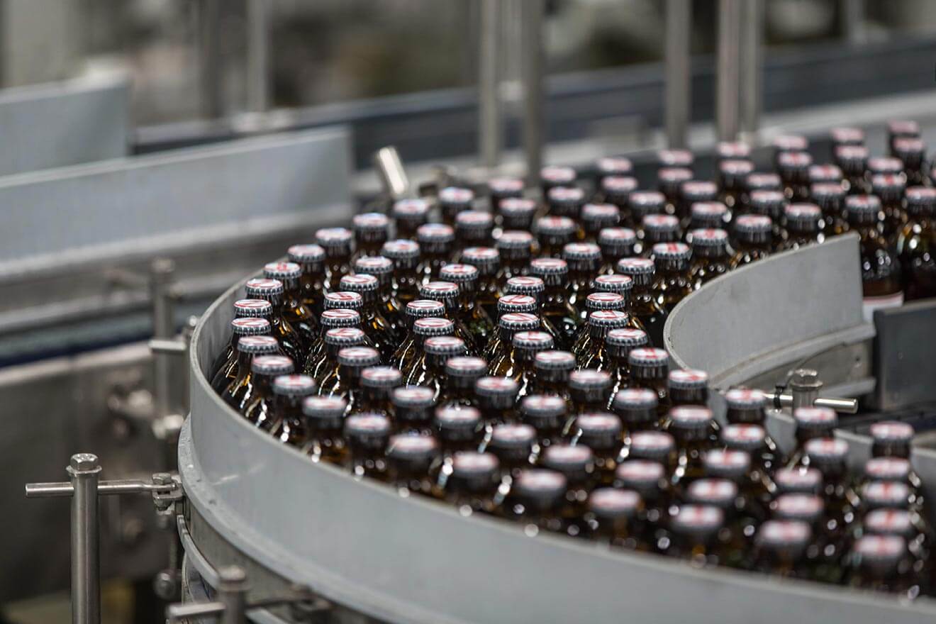 Red Stripe Production Line, bottles