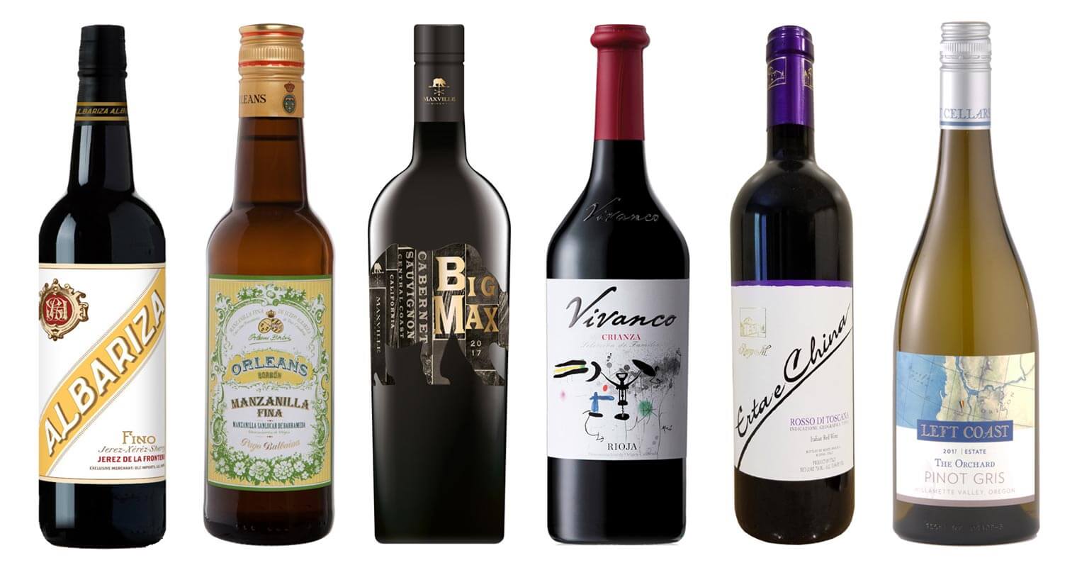 Wines to Serve at a Spanish Restaurant, bottles on white, featured image