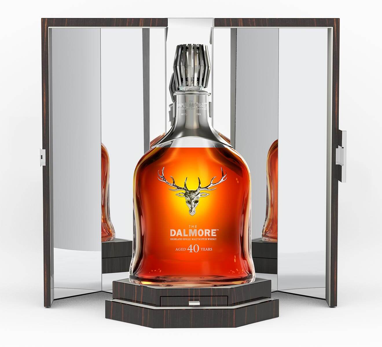 The Dalmore 40 Year Old Whisky bottle and package