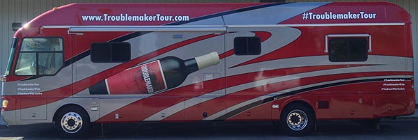 troublemaker wine bus tour