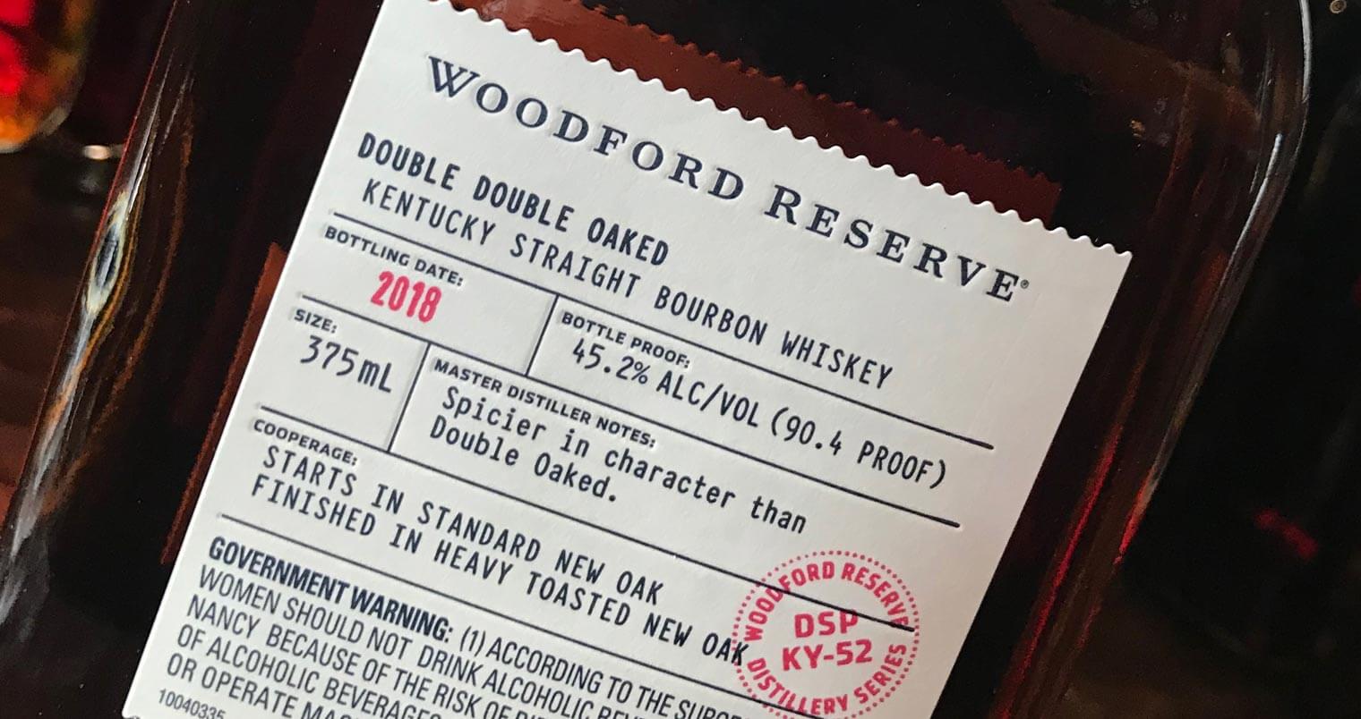 Woodford Reserve Double Double Oaked, bottle label, featured image