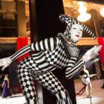 The Dos Equis Masquerade Grand Rising Party mime performing