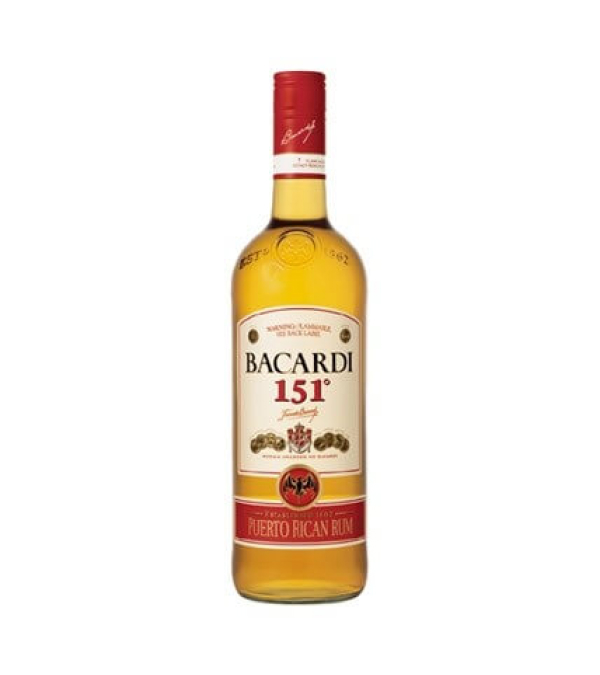 Bacardi 151 Rum - Renowned Strong Alcohol Content of 151 Proof